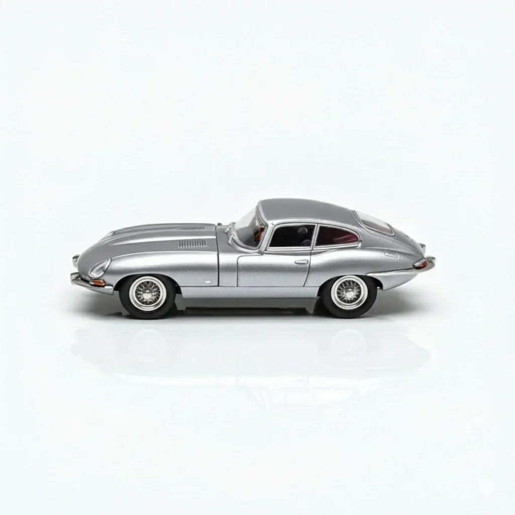 GFCC 1:64  1961 Jaguar E-Type Coupe -  Iron Grey Diecast Car Model