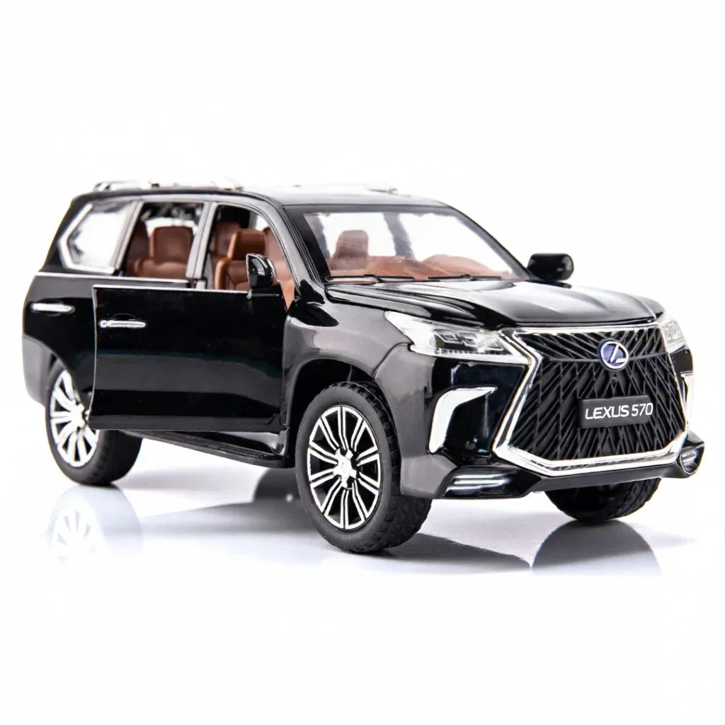 Lexus 1:24 Alloy Metal Pull Back Die-Cast Car – Off-Road in Luxury SUV Model Openable Doors with Realistic Sound & Light