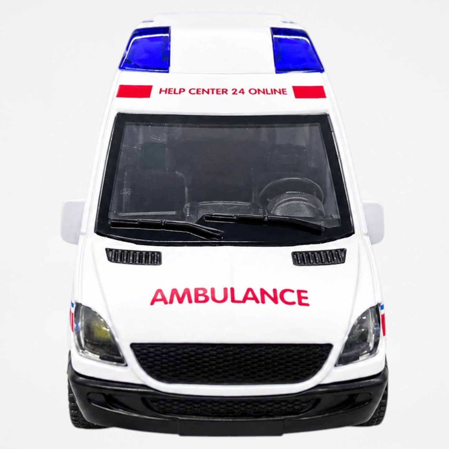 Alloy Die-Cast Ambulance Van Toy with Light & Sound | Pull Back Rescue Vehicle Model for Kids | Metal Emergency Service Ambulance Collectible