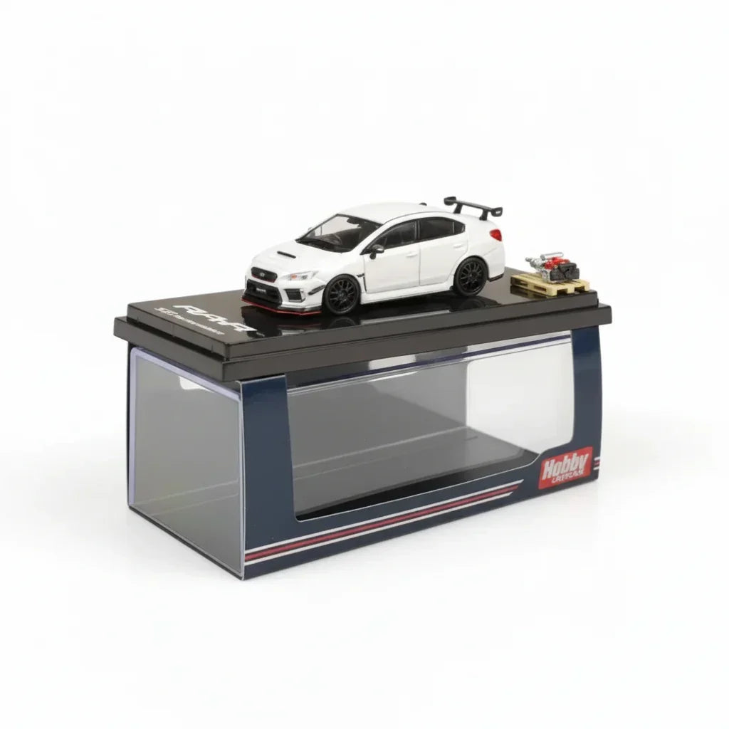 Hobby JAPAN 1:64  HJ641040W 1:64 Subaru WRX STI RA-R w/EJ20 Engine Display- White