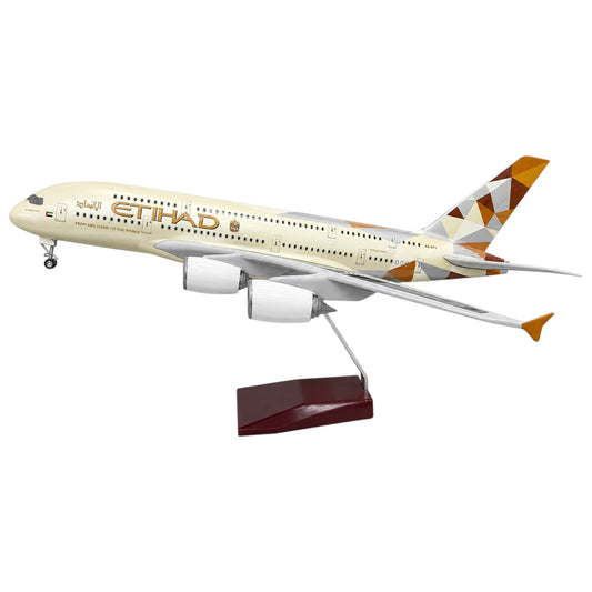 Airbus Etihad A380 Diecast Airplane Model 1:160 Scale with LED Lights | Premium Display Aircraft Collectible