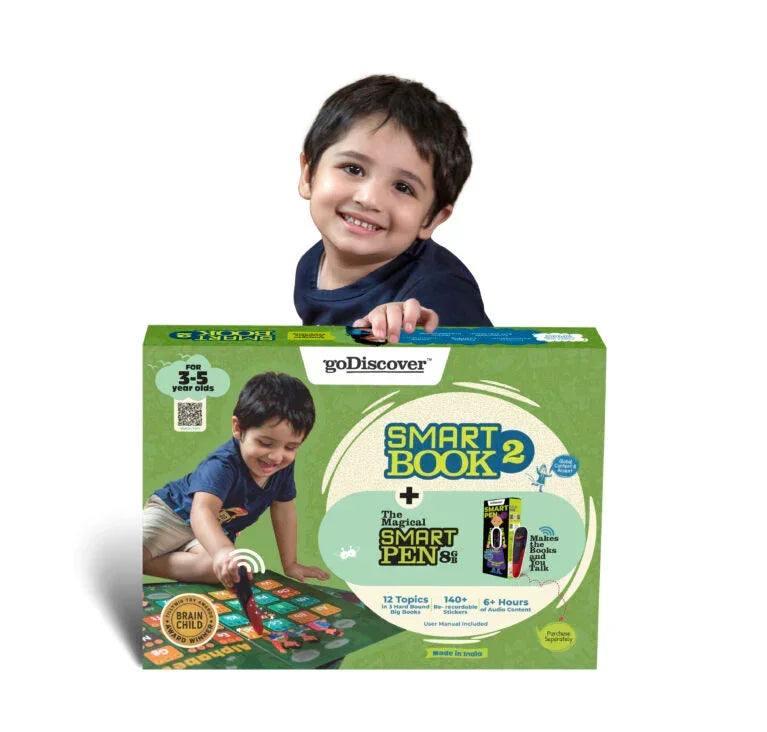 goDiscover Smart Book 2 with Talking Smart Pen | Interactive Learning Kit for Kids 3–5 Years