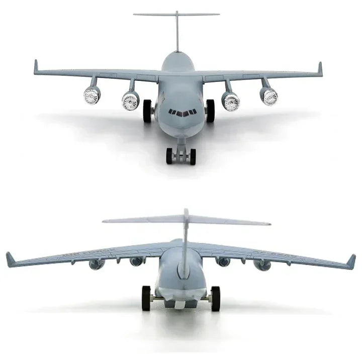 MetalHot Diecast Fighter Airplane Pull-Back Action with Light & Sound - 1:400 Scale (Blue) - Jaiman Toys