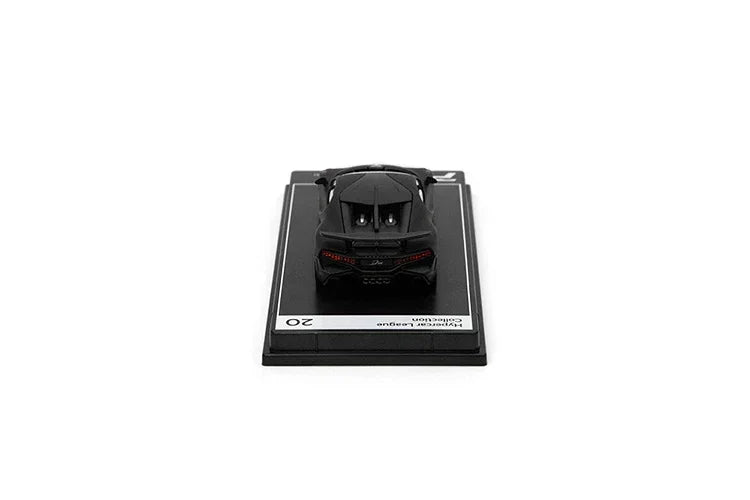 PosterCars 1:64 Bugatti Divo – Black – Acrylic Box | Hypercar League Collection #19 - Jaiman Toys