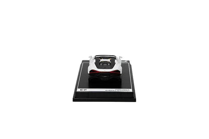 PosterCars 1:64 Bugatti Mistral – White – Acrylic Box | Hypercar League Collection #23 - Jaiman Toys