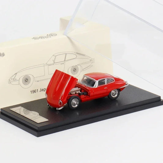 1/64 GFCC 1961 Jaguar E-Type Red Diecast Car Model - Jaiman Toys