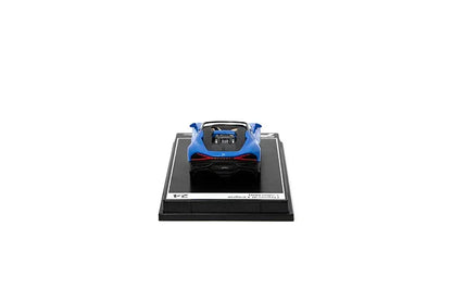 PosterCars 1:64 Bugatti Mistral – Blue – Acrylic Box | Hypercar League Collection #24 - Jaiman Toys