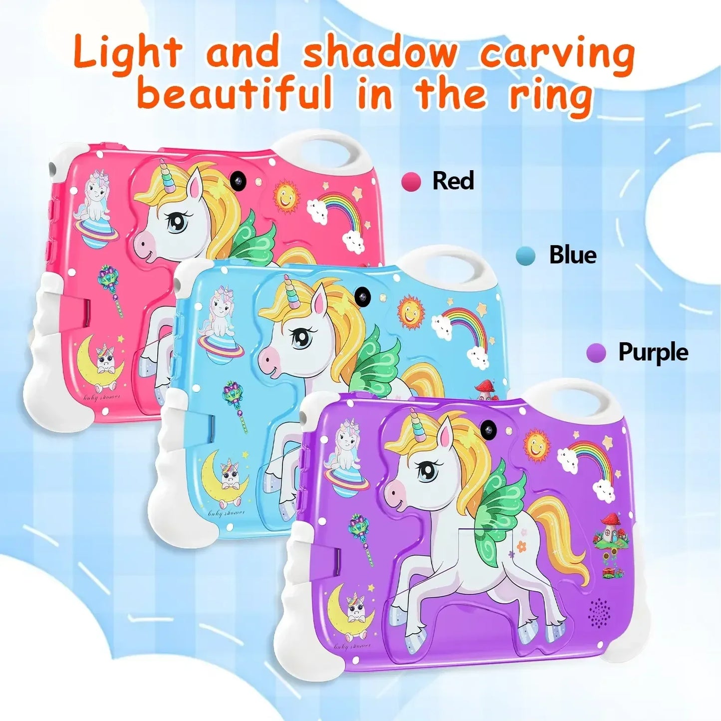 Kids Learning Tablet – 7" HD, 128GB, Dual Cameras, 4G/WiFi, Parental Lock, Fall-Proof Cover - Jaiman Toys