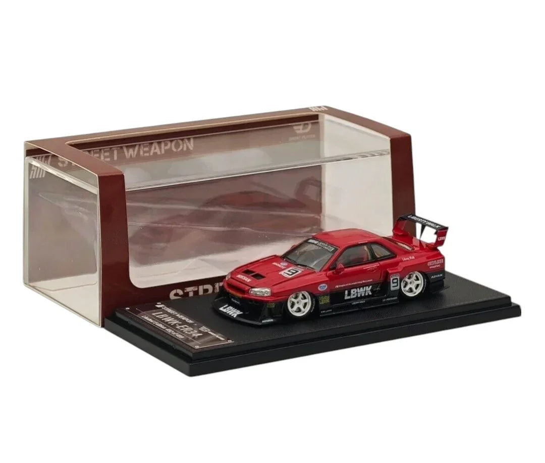 STREETWEAPON NISSAN SKYLINE ER34 LBWK RED DIECAST CAR MODEL - Jaiman Toys