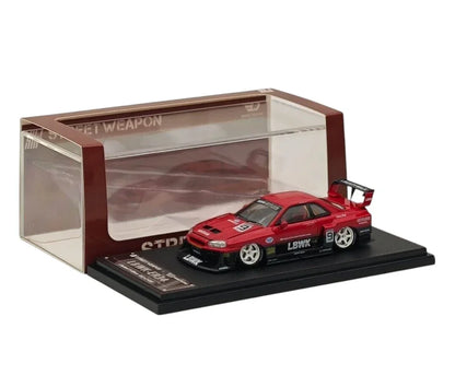 STREETWEAPON NISSAN SKYLINE ER34 LBWK RED DIECAST CAR MODEL - Jaiman Toys