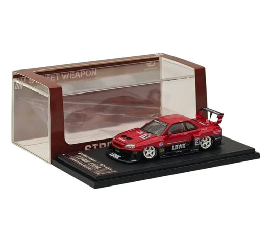 STREETWEAPON NISSAN SKYLINE ER34 LBWK RED DIECAST CAR MODEL - Jaiman Toys