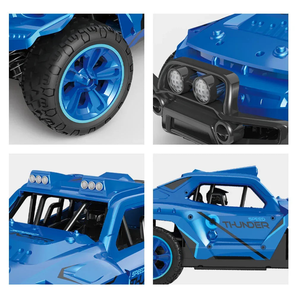 TKKJ THUNDER 1:16 RC Monster Truck 4WD 2.4GHz Remote Control Car | 25KM/H High-Speed Off-Road Rock Crawler