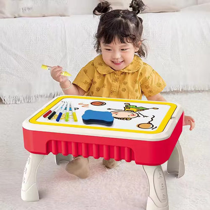 Kids Blocks Creative Table Building Set – Educational Construction Play Table with Blocks & Marble Run (3+ Years)