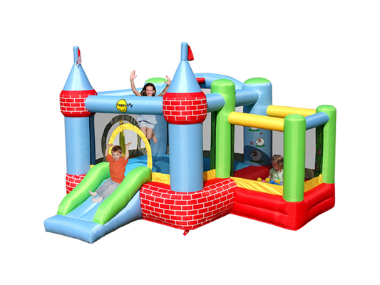Indoor Inflatable Castle Bounce House with Slide | 840D Oxford Fabric Kids Jumping Castle | Home Use Bouncy House | Ages 3+