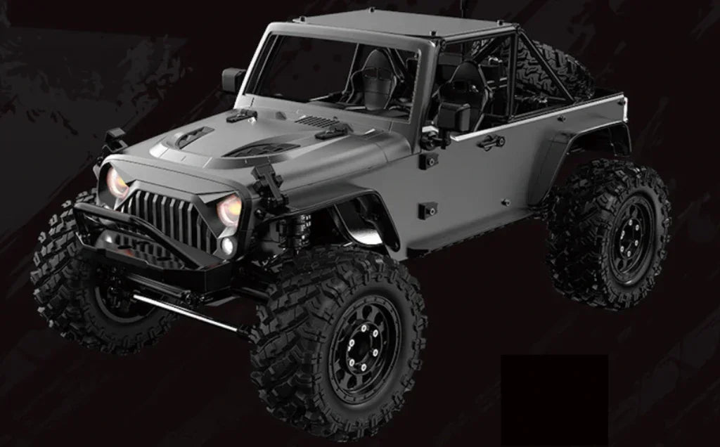 MJX Hyper Go H12Y Brushless 1:12 4WD RC Crawler Truck | LED Lights | 2.4GHz RTR Off-Road Vehicle (Grey)