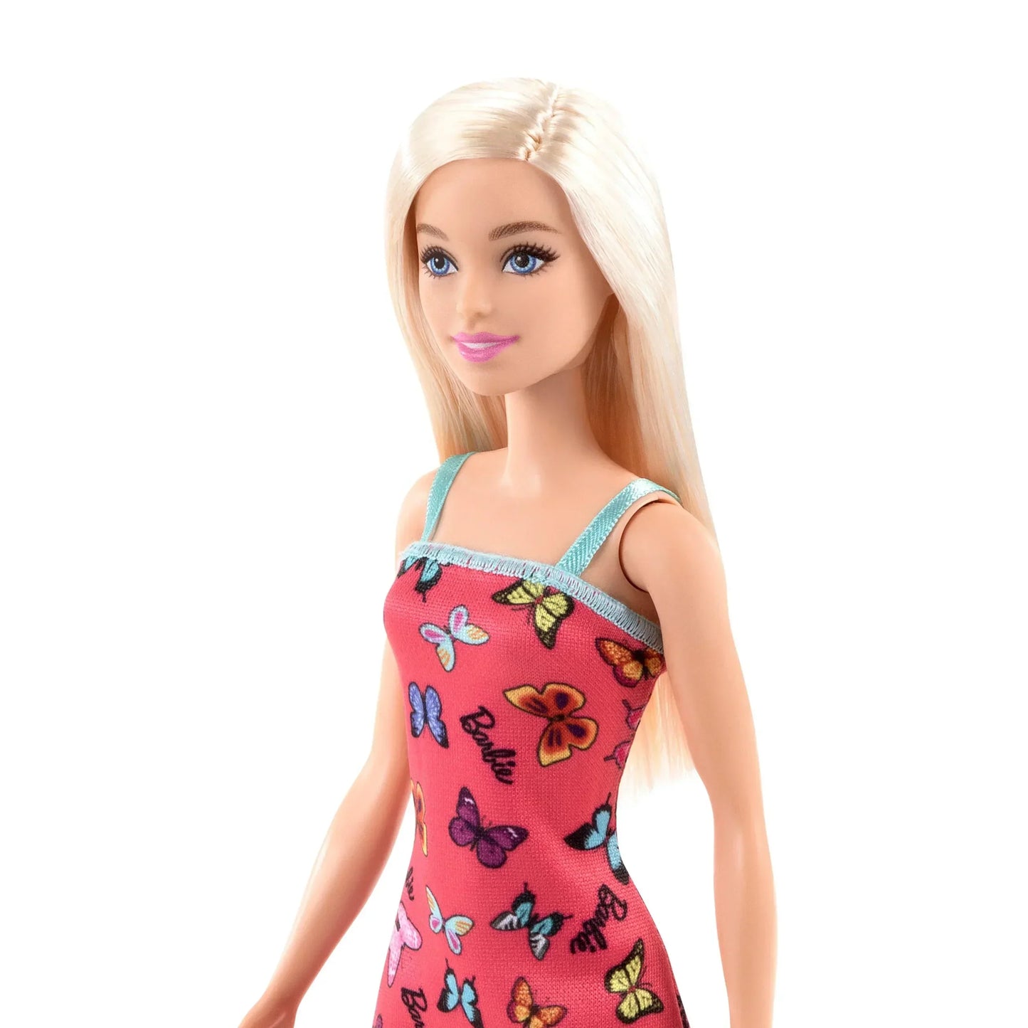 Barbie Fashion Doll with Butterfly Print Pink Dress | Blonde Hair | Mattel Doll for Kids 3+ | Collectible Fashion Toy