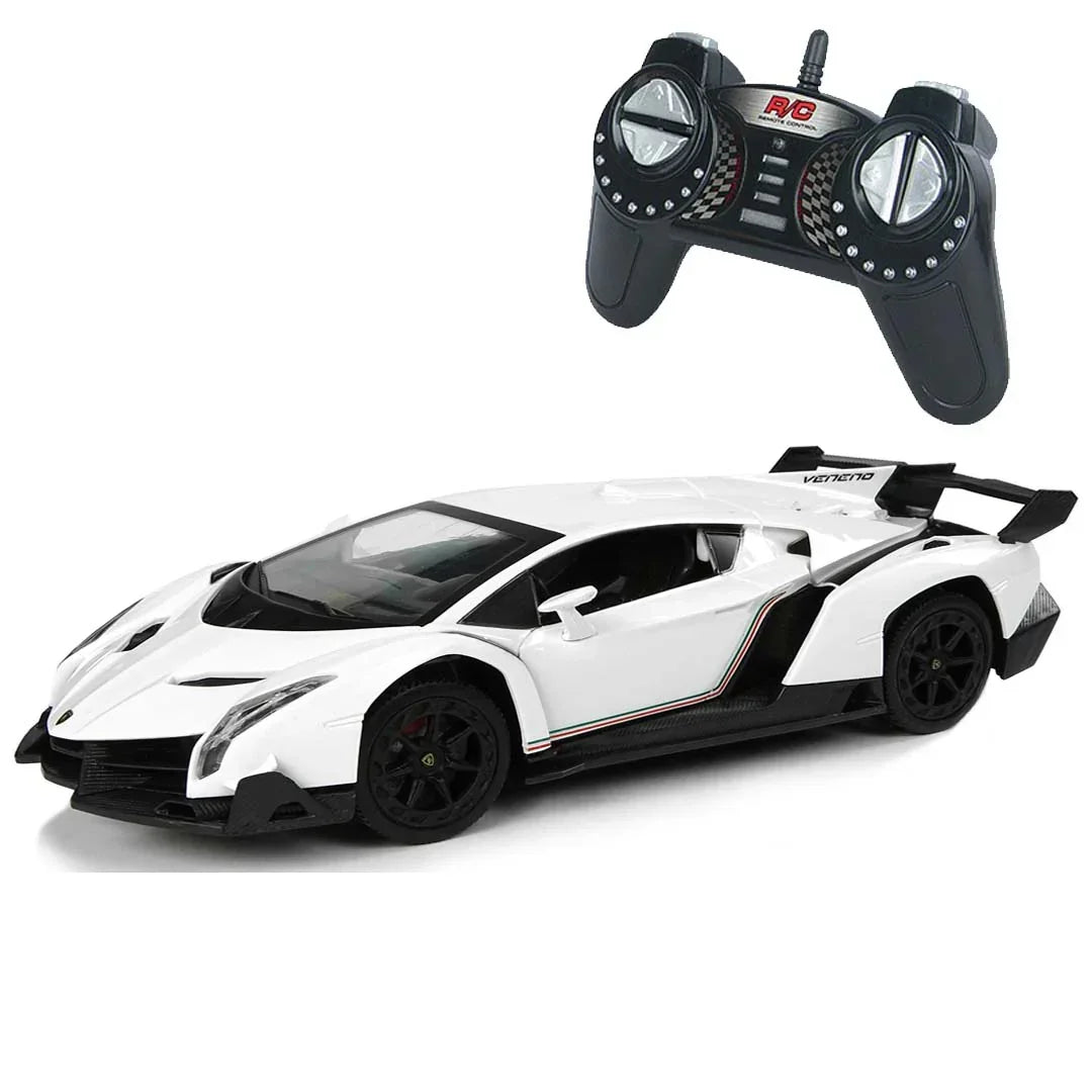 Lamborghini Veneno 1:18 R/C Supercar – High-Speed Remote Control, LED Lights & Rechargeable Power – Best Gift for Kids & Collectors! - Jaiman Toys