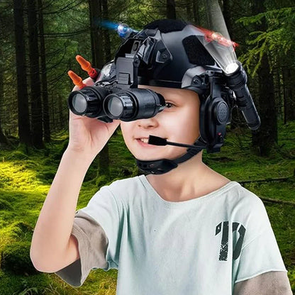 TRUE SWAT Super Commander Kids Tactical Helmet with Light-Up Binoculars & Headset
