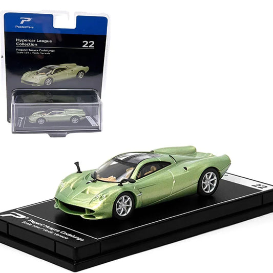 PosterCars 1:64 Pagani Huayra Codalunga – Verde Venezia | Hypercar League Collection No.22 Diecast Model - Jaiman Toys