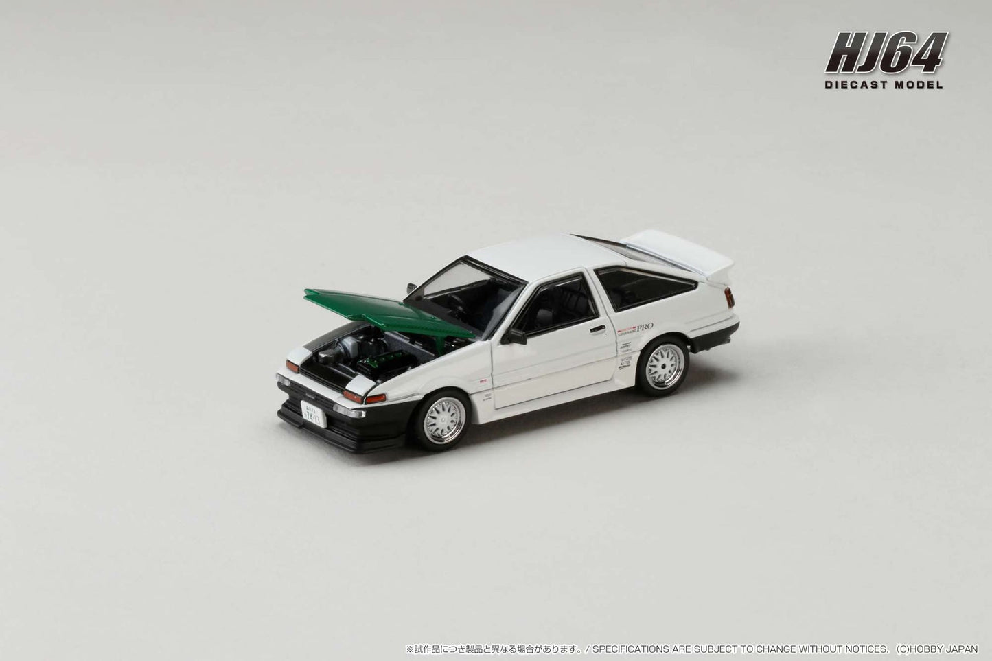 Hobby Japan 1:64 Toyota Sprinter Trueno AE86 DORI DORI Mesh Wheel Die-Cast Model Car | HJ646052BDK