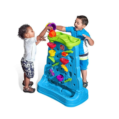 Step2 Waterfall Discovery Wall – Double-Sided Outdoor Water Play Set with Accessories - Jaiman Toys