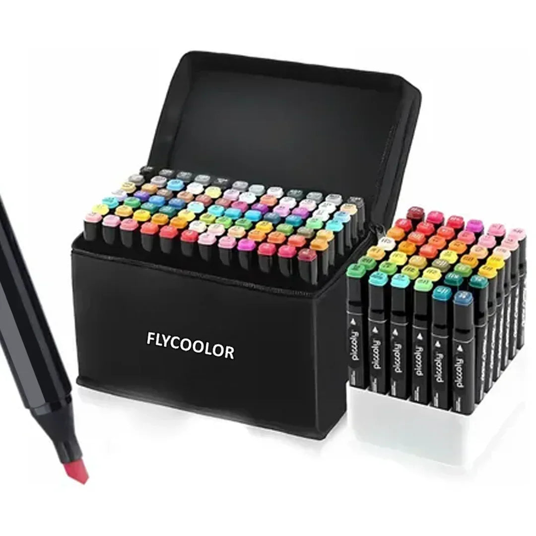 FlyCoolor Superior Twin Marker 3rd Generation Colour Set (24 Pcs) - Jaiman Toys