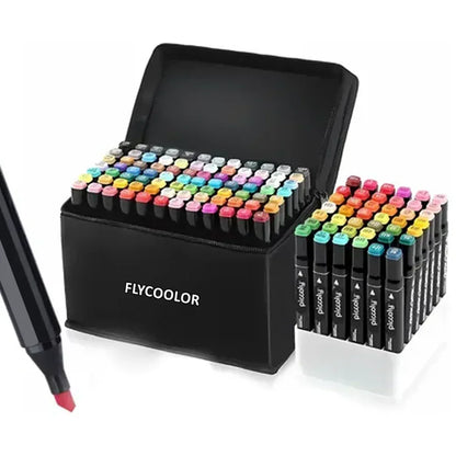 FlyCoolor Superior Twin Marker 3rd Generation Colour Set (24 Pcs) - Jaiman Toys