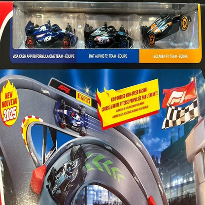 Hot Wheels Formula 1 Racing Track Playset with Speed Launcher & Mini Cars