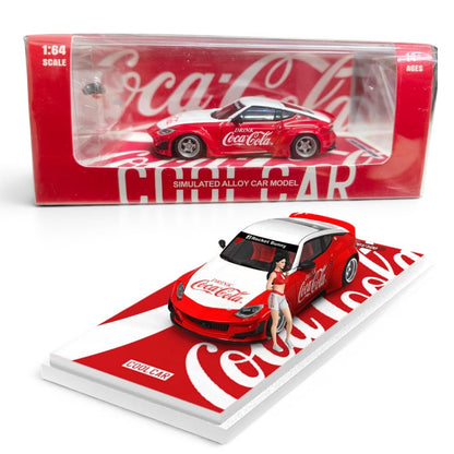 Cool Car 1:64 Nissan 400Z Coca-Cola Limited Edition Diecast Model Car | Set of 2 Variants with Figure