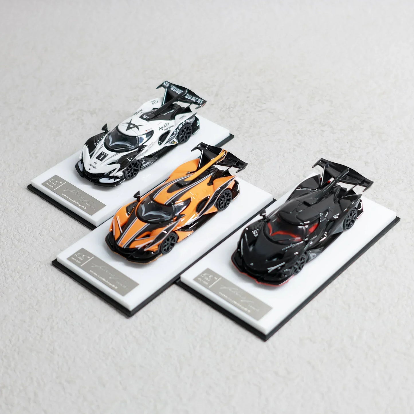 Apollo IE 1:64 Diecast Hypercar Model – 3 Color Variants | Display Case Included