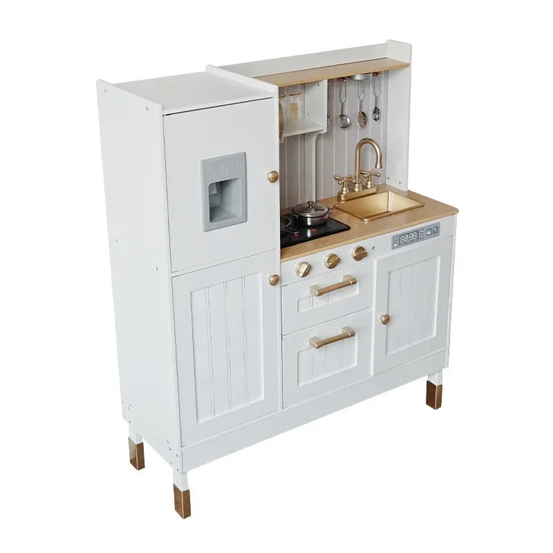 Wooden Play Luxury Kitchen with Simulated Sound and LightSound Light Glowing Popular Kitchen Toy Set