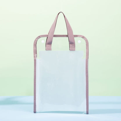 Transparent A4 Document Storage Bag with Handle – Clear File Organizer with 13 Layer Folder for School & Office