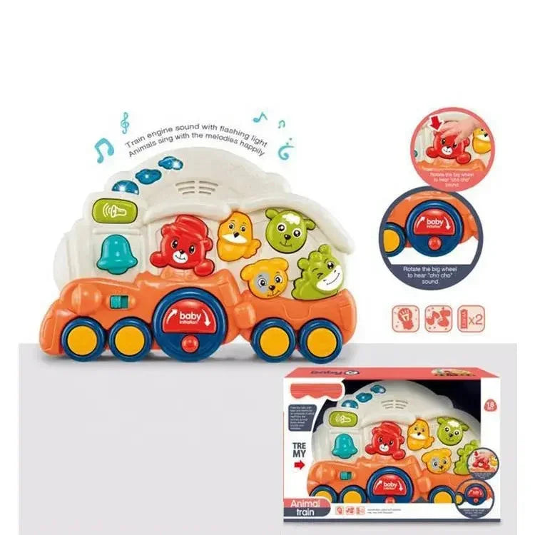 Animal Train – Electronic Musical with Lights Educational Toy - Jaiman Toys
