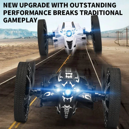 JJRC Q207 2.4G Double-Sided RC Stunt Car with Camera, Lights & Bounce Action Car