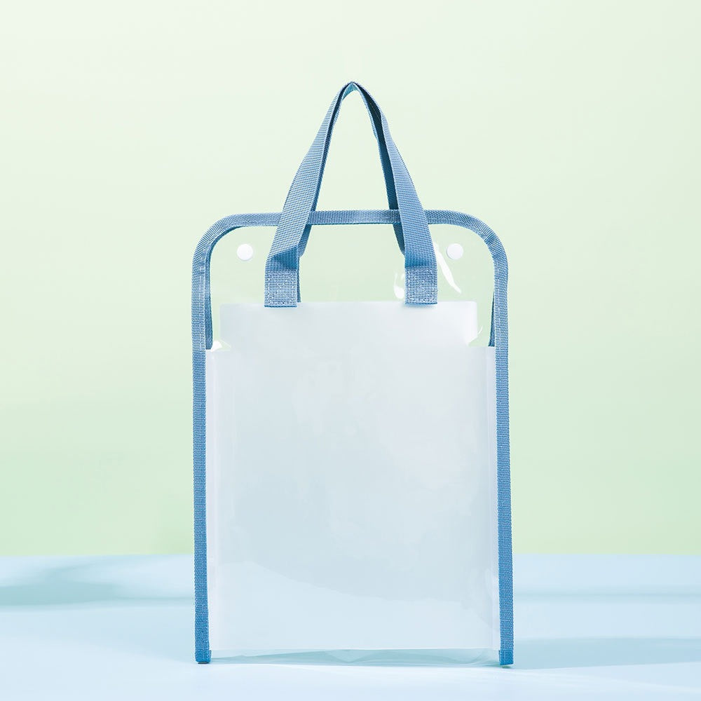 Transparent A4 Document Storage Bag with Handle – Clear File Organizer with 13 Layer Folder for School & Office