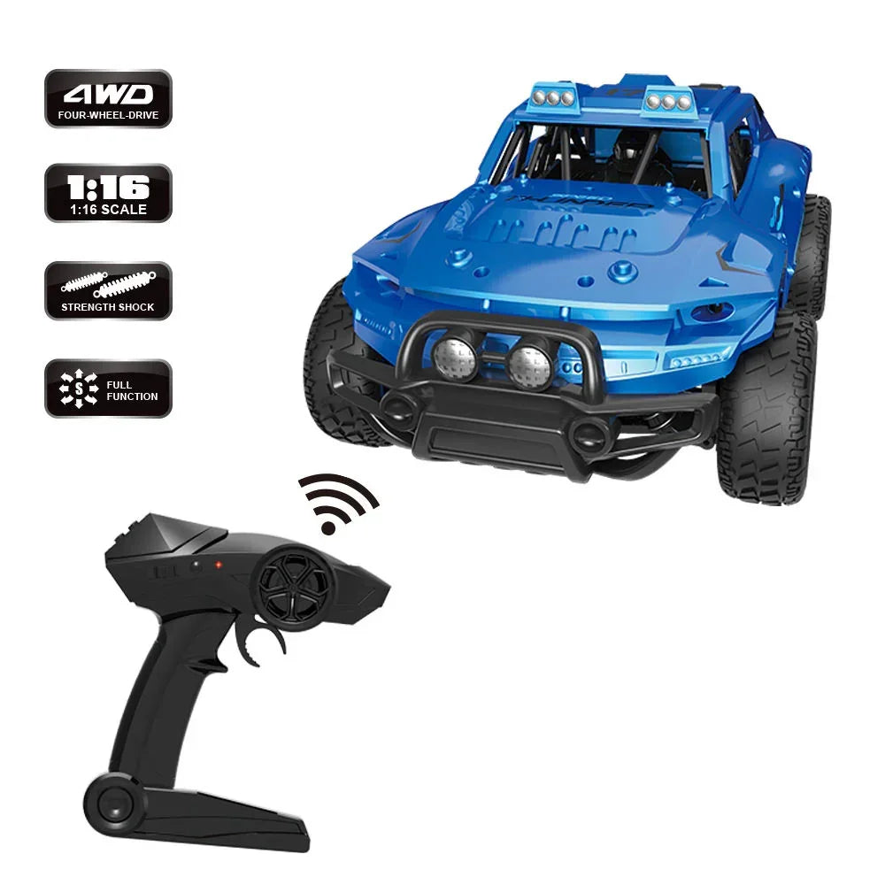 TKKJ THUNDER 1:16 RC Monster Truck 4WD 2.4GHz Remote Control Car | 25KM/H High-Speed Off-Road Rock Crawler