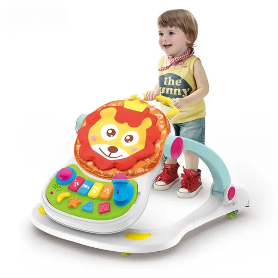 4-in-1 Baby Activity Walker – Sit, Walk & Play Musical Walker with Interactive Toy Panel for Infants
