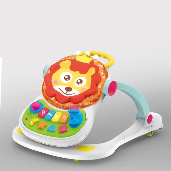 4-in-1 Baby Activity Walker – Sit, Walk & Play Musical Walker with Interactive Toy Panel for Infants