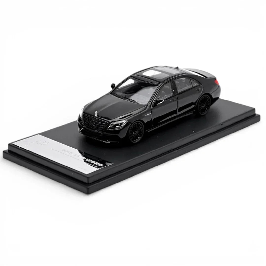 King Model 1:64 Mercedes-Benz S65 AMG Luxury Sedan Diecast Model Car – Metallic Blue