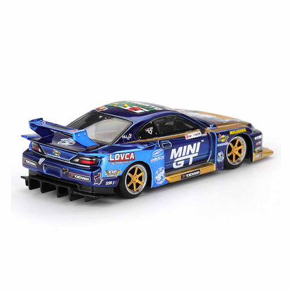 MINI GT 1:64 Nissan Silvia (S15) #555 LB-Super Silhouette Team MINI GT Liberty Walk 2025 Formula Drift Die-Cast Model Car