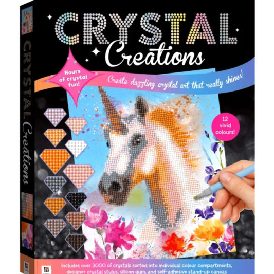 Crystal Creations Unicorn Diamond Art Kit – Sparkling DIY Crystal Painting Craft Set for Kids