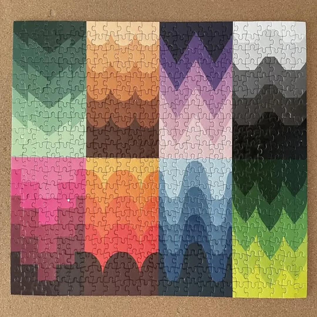 Jigsaw Nation 500 Piece Rectangle Puzzle – Eight Seasons | Colorful Abstract Art Puzzle for Teens & Adults