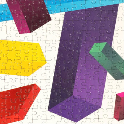 Jigsaw Nation Cubical Cascade 1000 Piece Rectangle Puzzle | Abstract Geometric Art Puzzle for Teens & Adults