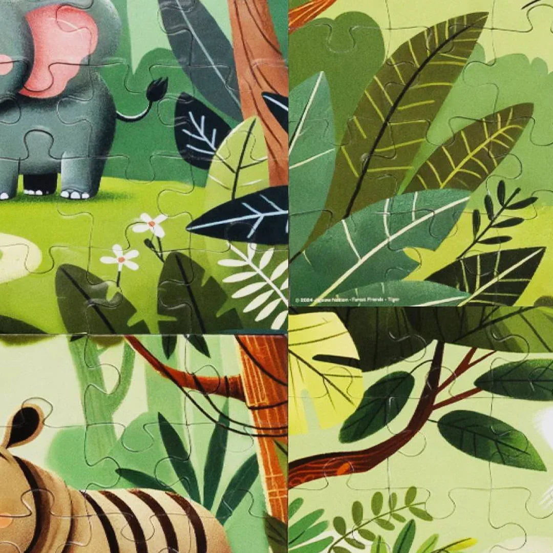 Jigsaw Nation Forest Friends 4-in-1 Puzzle Set | 35 Piece Animal Puzzles for Kids (Ages 3–5)