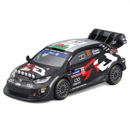 Bburago 1:43 Toyota GR Yaris Rally1 Hybrid No.33 Diecast Model – WRC Rally Racing Car with Display Case
