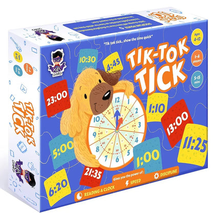 YUKA CHAMPS Tik-Tok Tick – Learn to Read Time Educational Board Game (Ages 4–12)