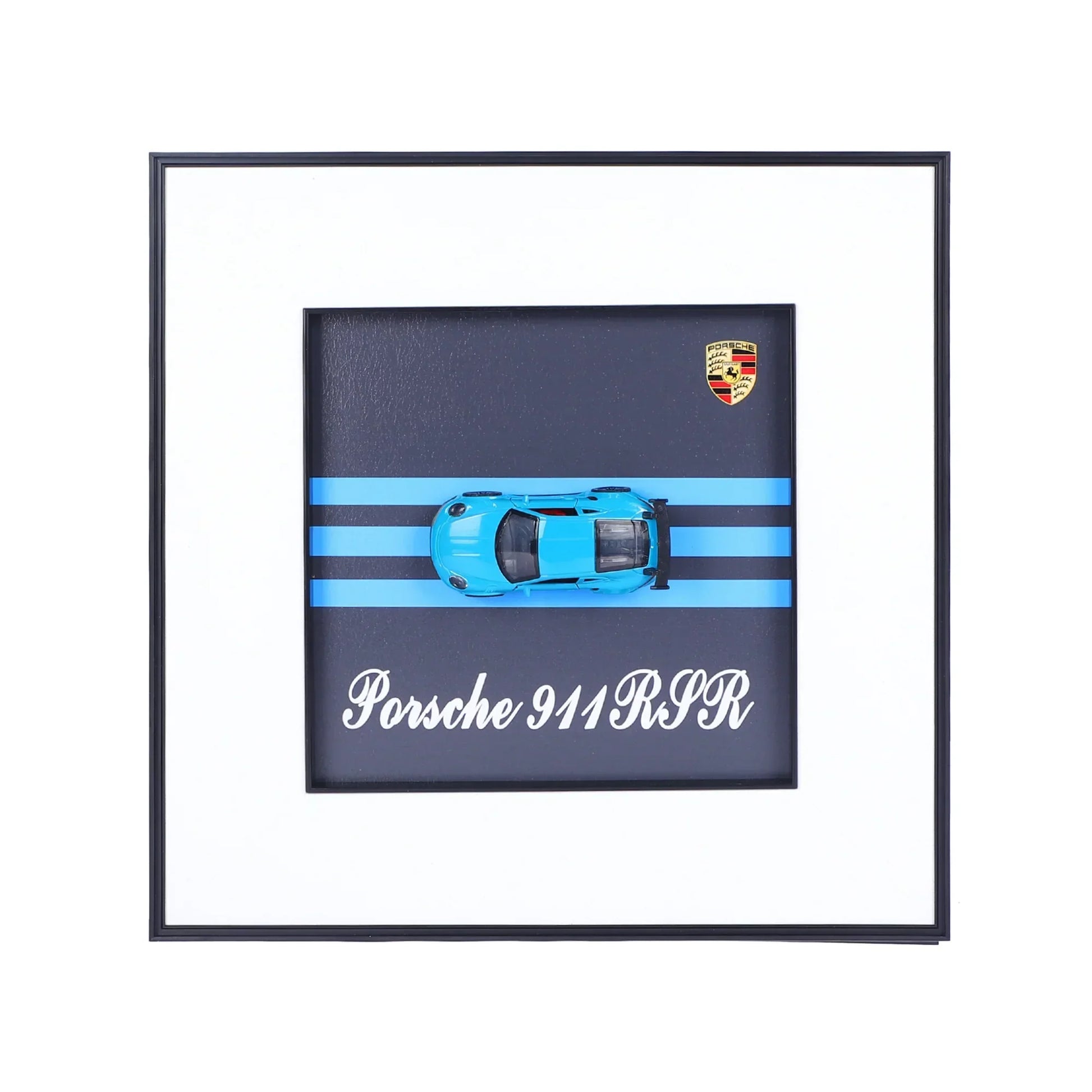 3D Porsche 911 RSR Decorative Wall Frame – 40x40 cm | Premium Car Wall Art for Racing Enthusiasts & Collectors | Sleek Decor & Ideal Gift for Supercar Lovers - Jaiman Toys