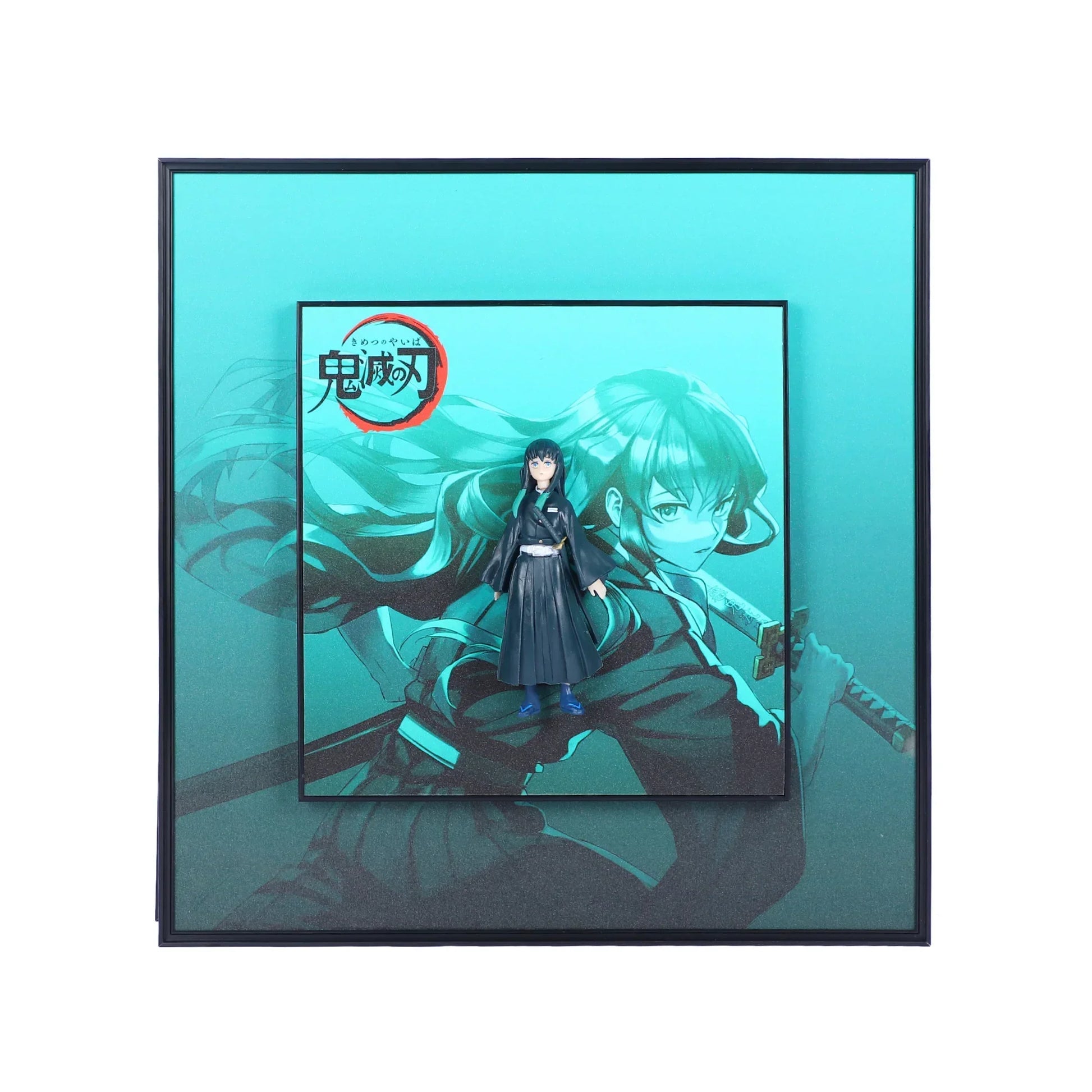 3D Muichiro Tokito Demon Slayer Decorative Wall Frames – 40x40 cm | Dynamic Superhero Wall Art for Collectors - Jaiman Toys