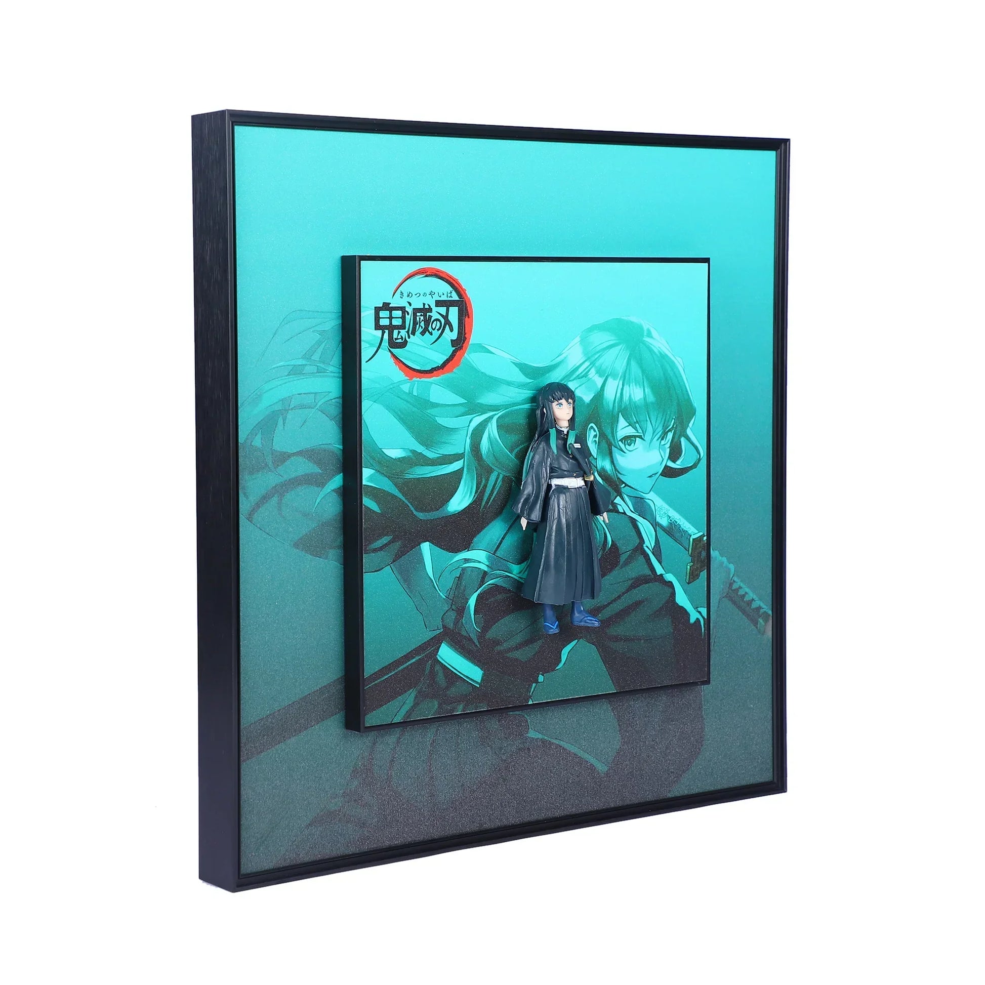 3D Muichiro Tokito Demon Slayer Decorative Wall Frames – 40x40 cm | Dynamic Superhero Wall Art for Collectors - Jaiman Toys