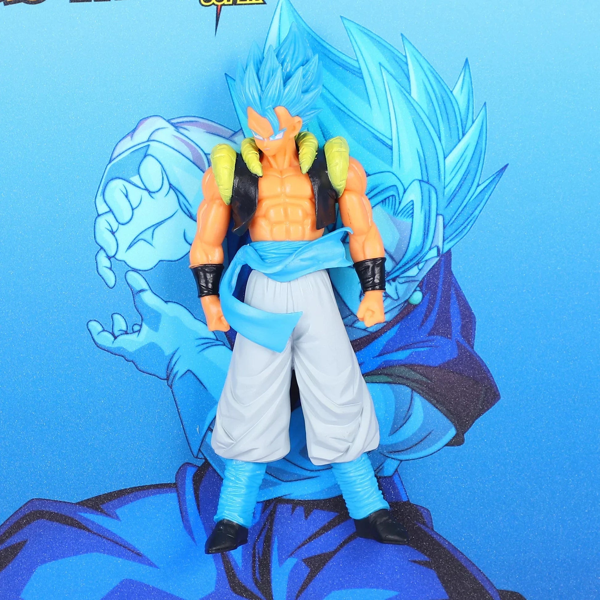 3D Blue Gogeta Dragon Ball Z Decorative Wall Frame – 40x40 cm | Dynamic Super Saiyan Wall Art for Anime Lovers & Collectors - Jaiman Toys